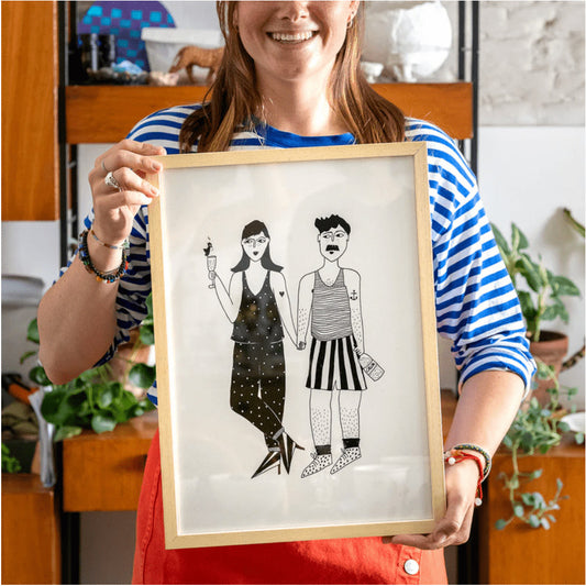 Affiche A4 Apero couple — Helen b , Lyon