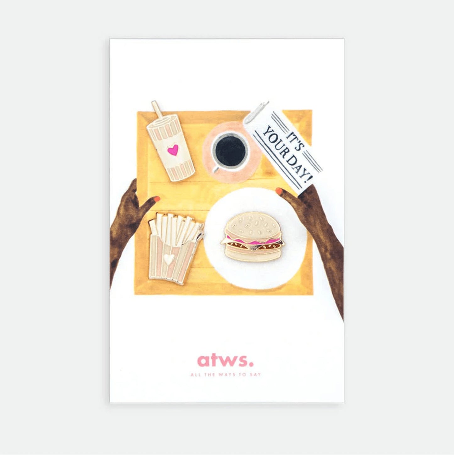 Lot de 3 pins Junk food — All the ways to say , Lyon