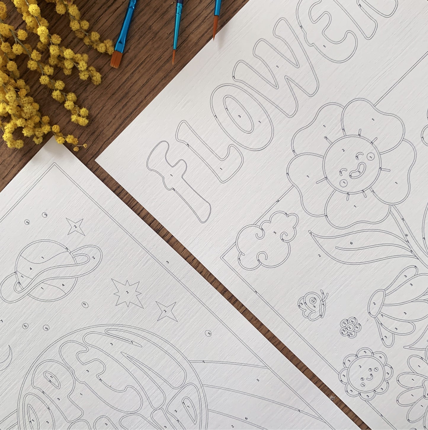 Kit de 2 peintures au numéro A4 - Groovy — Salut Irène , Lyon