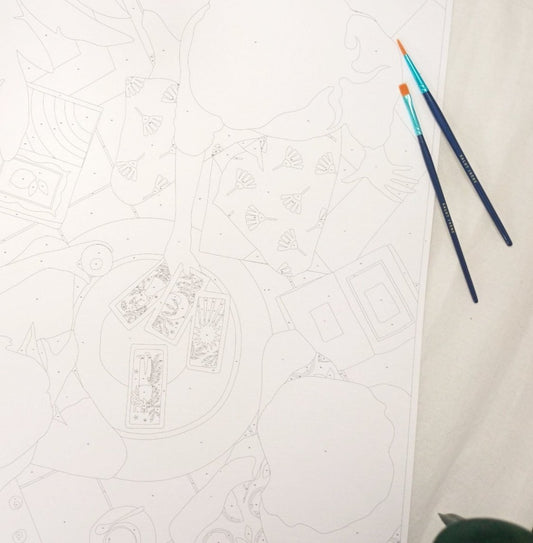 Kit de peinture au numéro 40x60 - Tarot — Salut Irène , Lyon