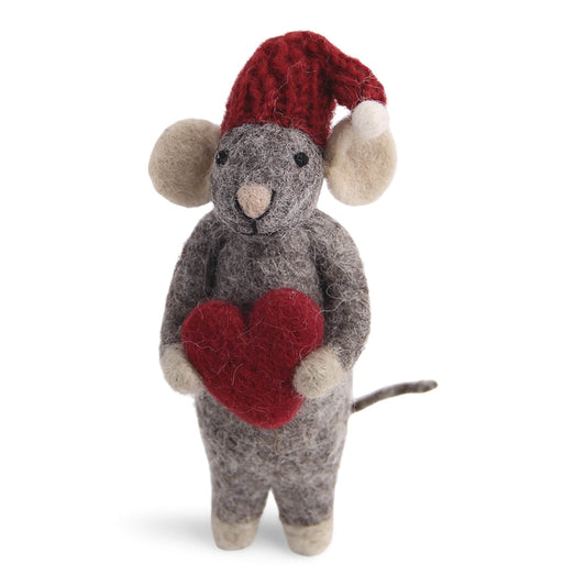 Souris grise et son coeur rouge - boy — En Gry & Sif , Lyon