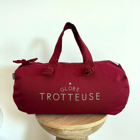 Sac polochon Globe trotteuse - Bordeaux — Marcel & Lily , Lyon