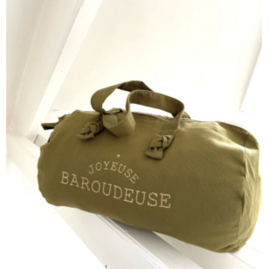 Sac polochon Joyeuse baroudeuse - Vert olive — Marcel & Lily , Lyon
