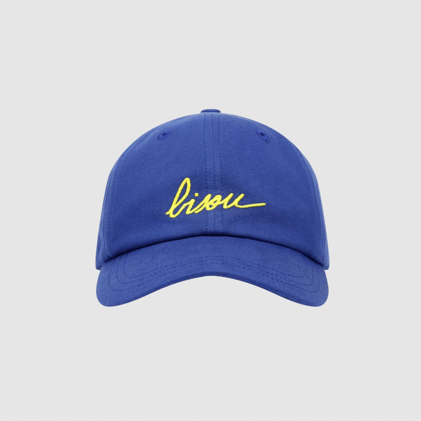 Casquette adulte Bleu roi - Bisou jaune — Mathilde Cabanas , Lyon