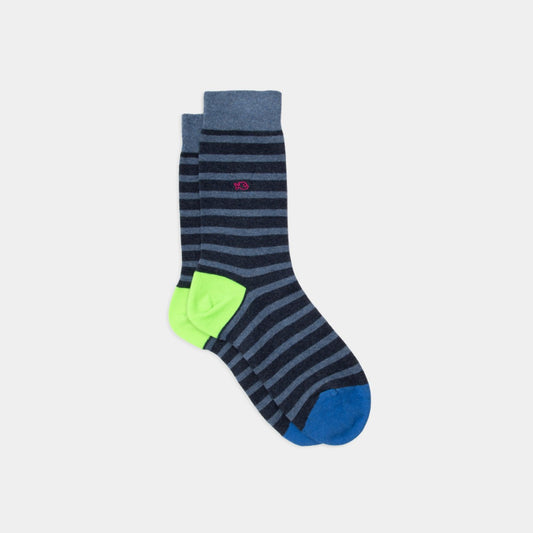Chaussettes Rayées - Marine et néon - Taille 41/46 — Billybelt , Lyon