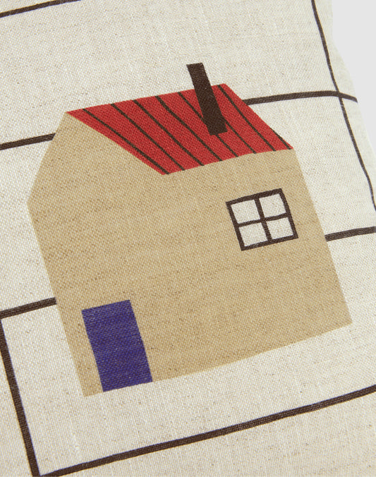 Coussin rectangulaire en lin S - Maison — Nobodinoz , Lyon