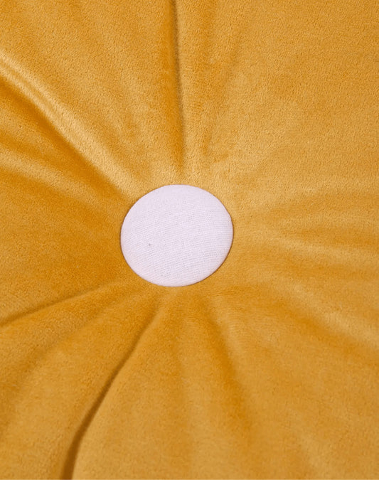 Coussin rond velours - Farniente yellow — Nobodinoz , Lyon