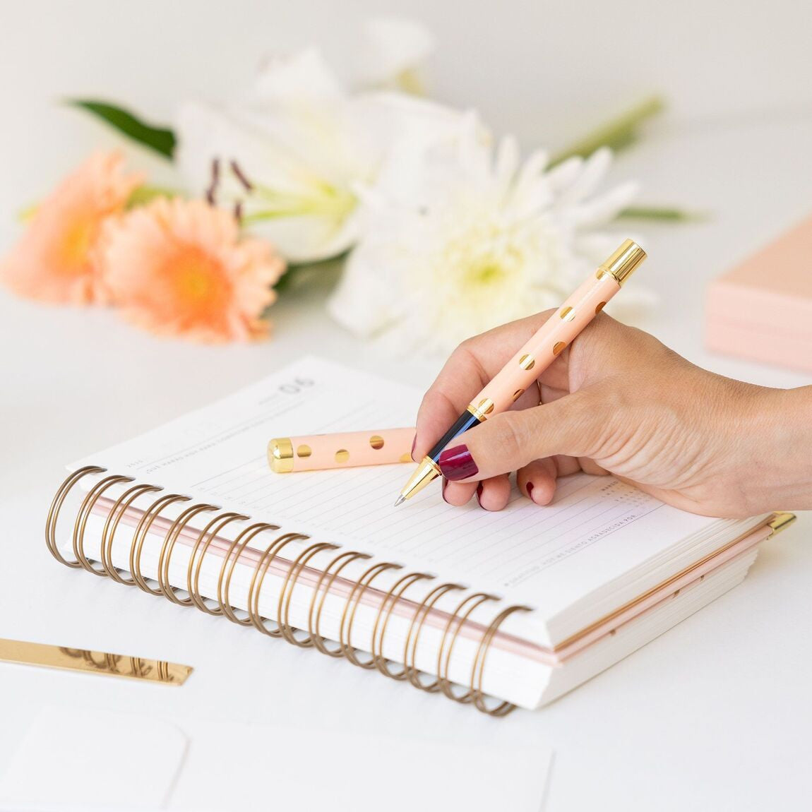 Stylo de boss - Rose et or (encre noire) — Charuca , Lyon