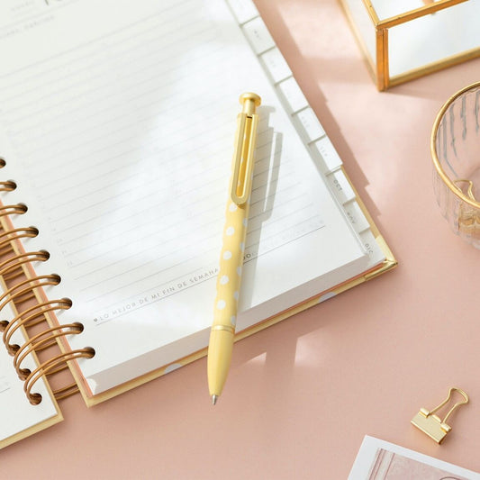 Stylo à pois - Vanille (encre bleue) — Charuca , Lyon