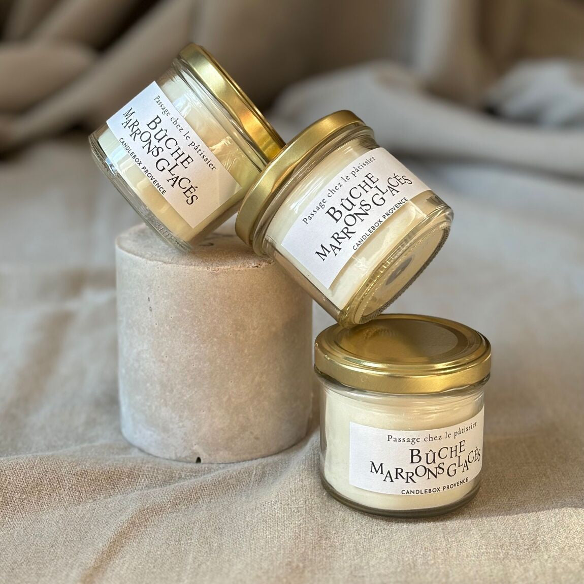 Bougie Bûche marrons glacés - 200g — Candlebox , Lyon