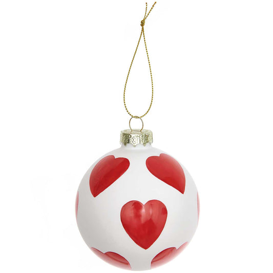 Boule en verre coeur rouge à suspendre — Rico design , Lyon