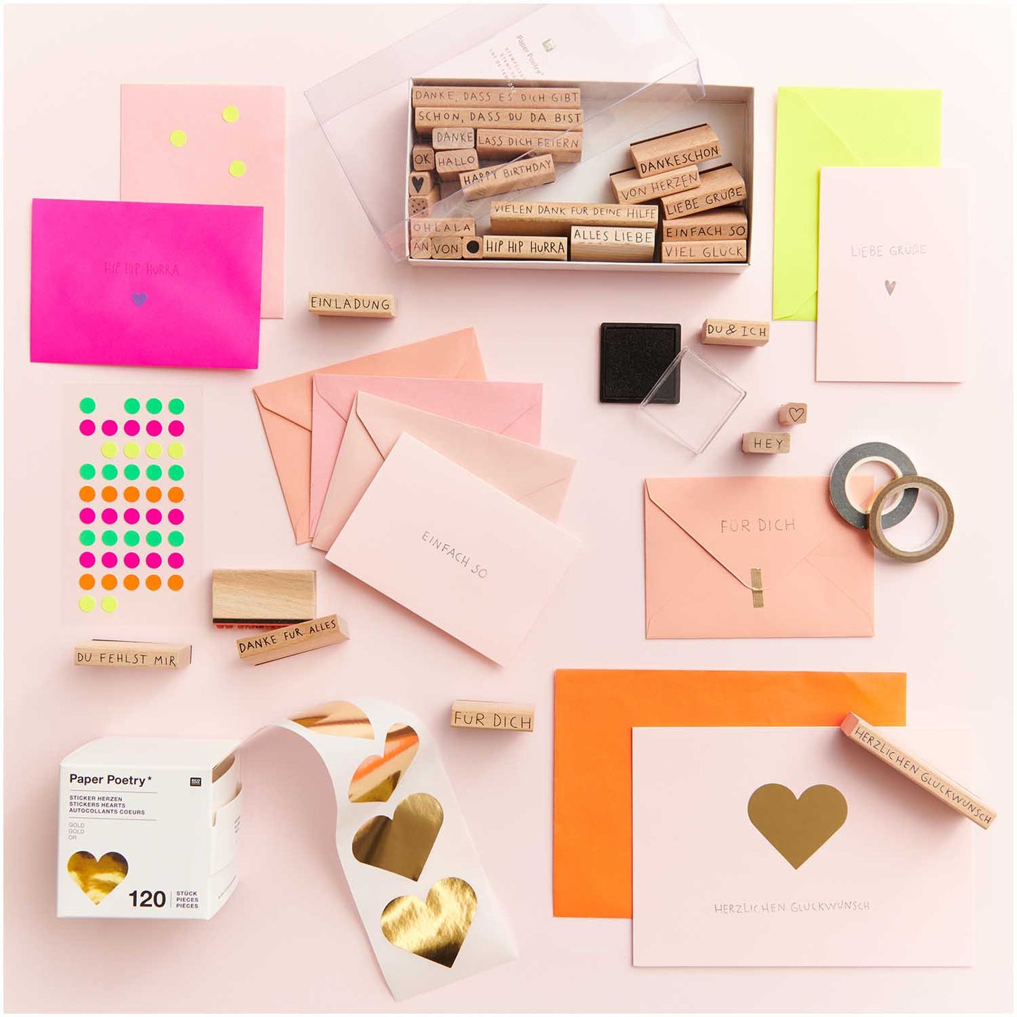 Stickers coeurs dorés 5cm — Rico design , Lyon