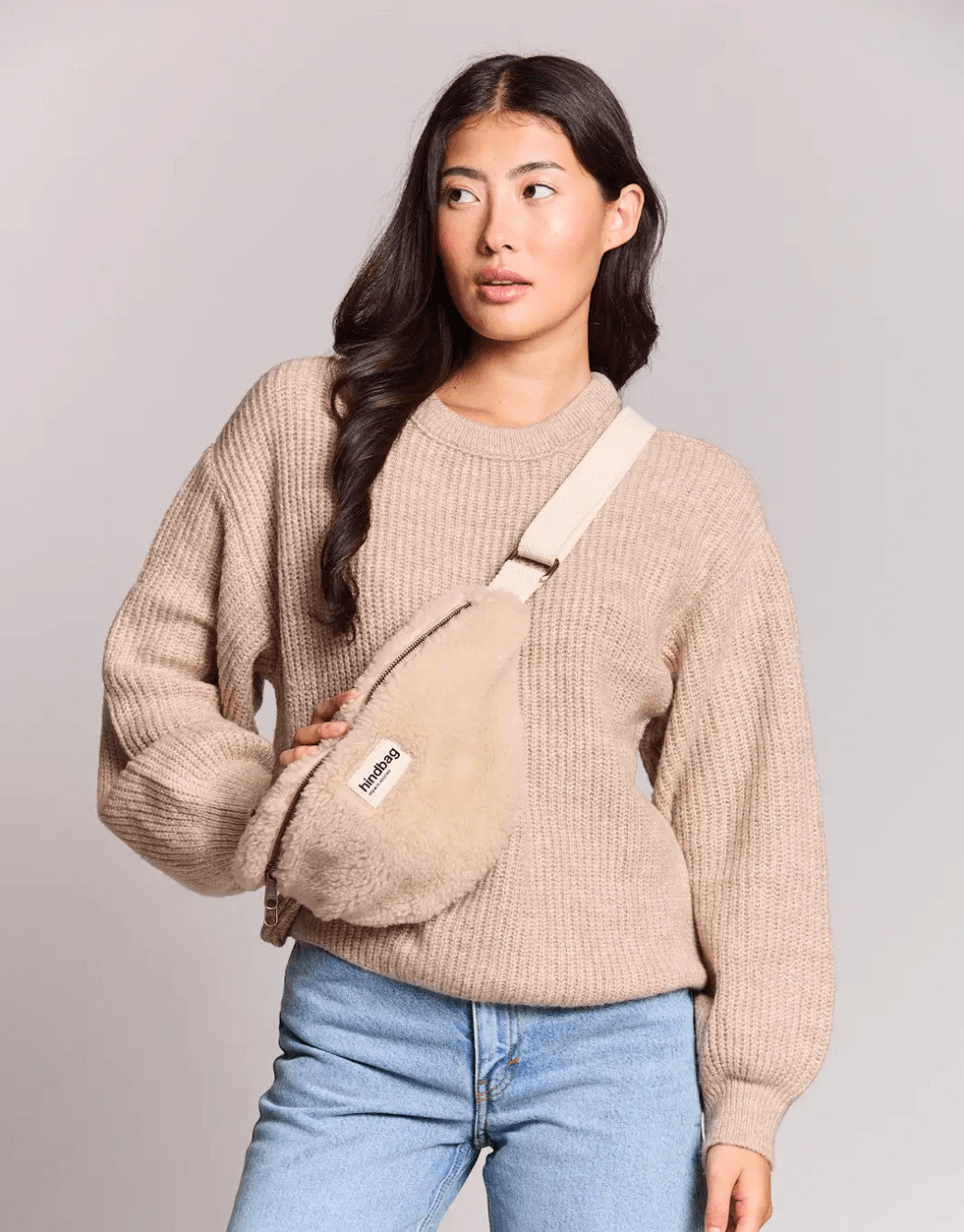 Sac banane Olivia - Teddy beige — Hindbag , Lyon