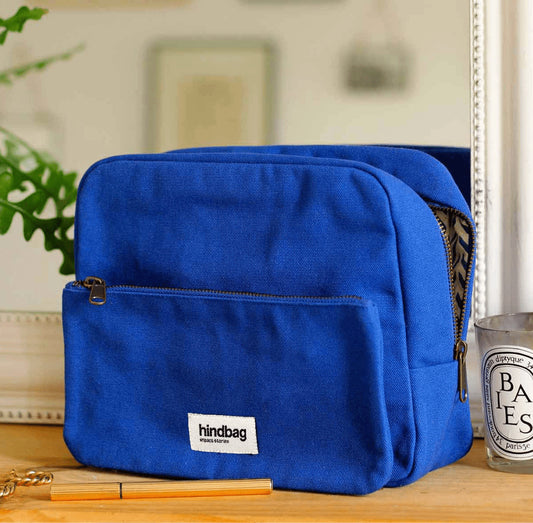 Trousse de toilette XL Alix - Bleu électrique — Hindbag , Lyon