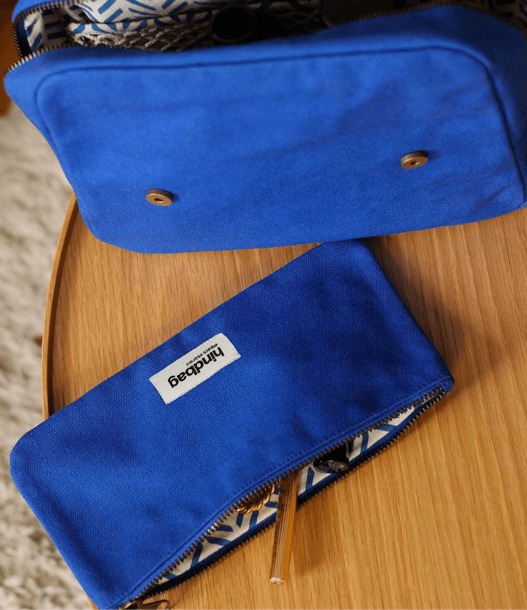Trousse de toilette XL Alix - Bleu électrique — Hindbag , Lyon