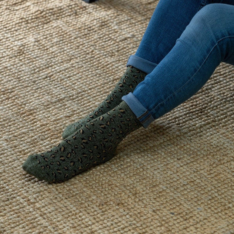 Chaussettes Léopard - Kaki et argent - Taille 37/40 — Billybelt , Lyon