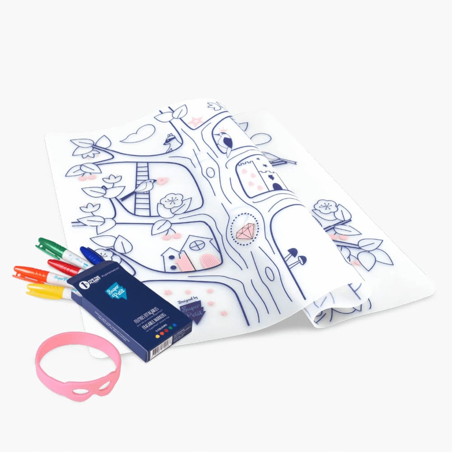 Set en silicone à colorier + 5 feutres - Arbre magique — Super Petit , Lyon