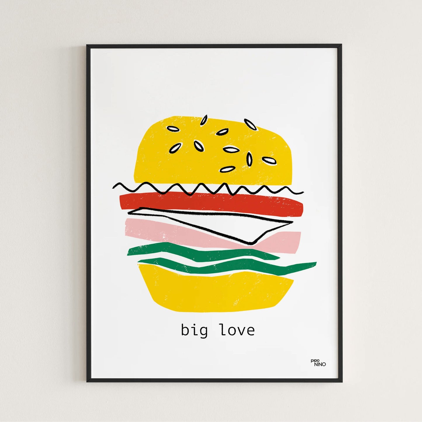 Affiche A4 - Big love — Piponino , Lyon