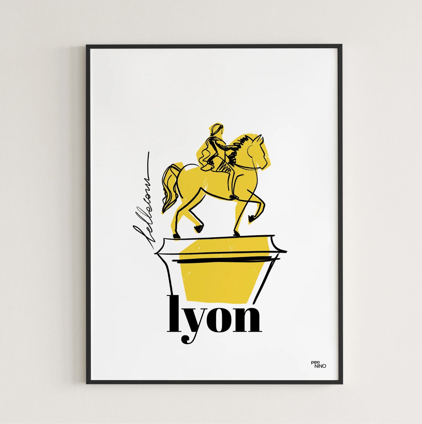 Affiche A4 - Bellecour — Piponino , Lyon