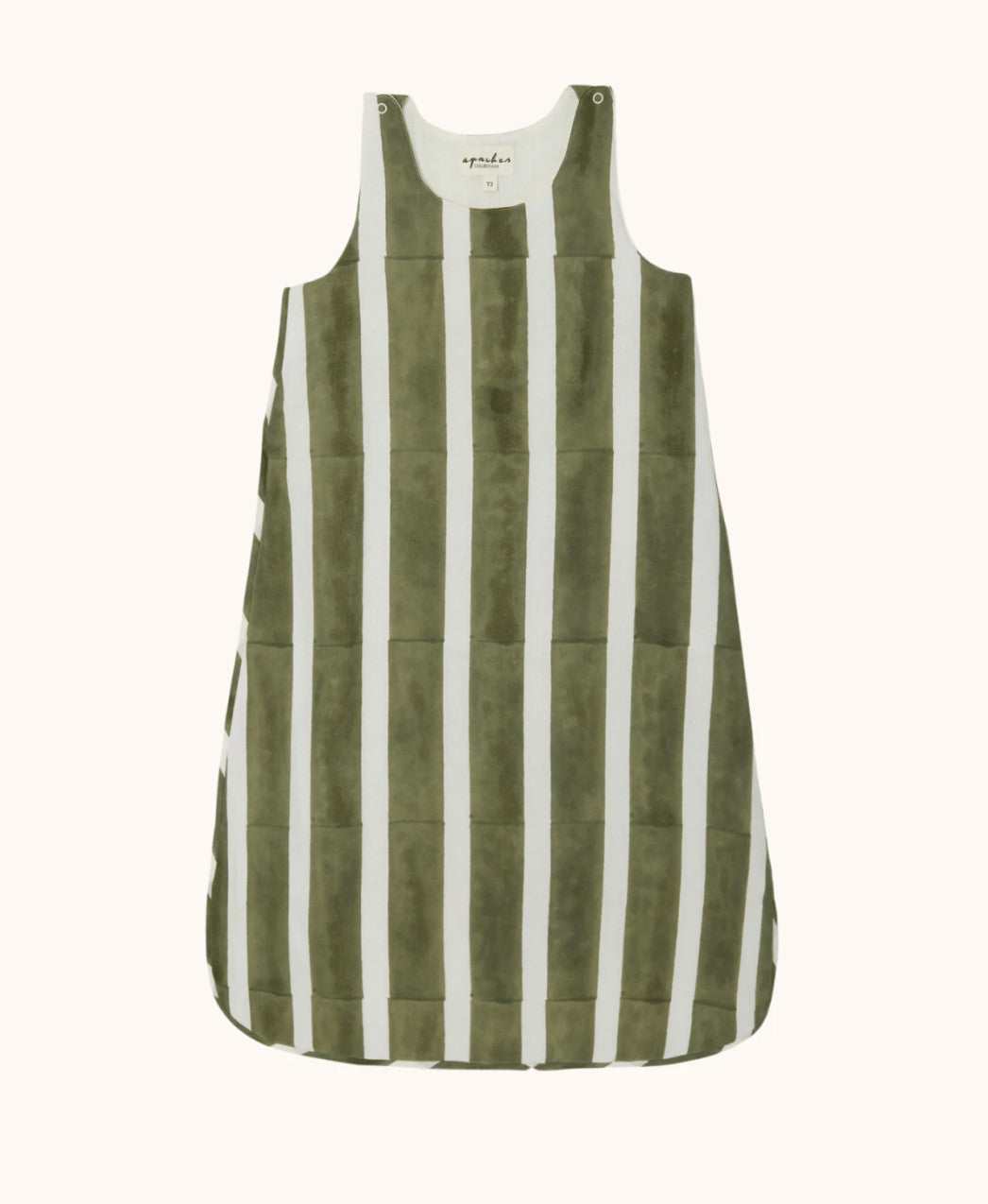 Gigoteuse Gita - Rayures kaki 0/6 mois — Apaches collections , Lyon