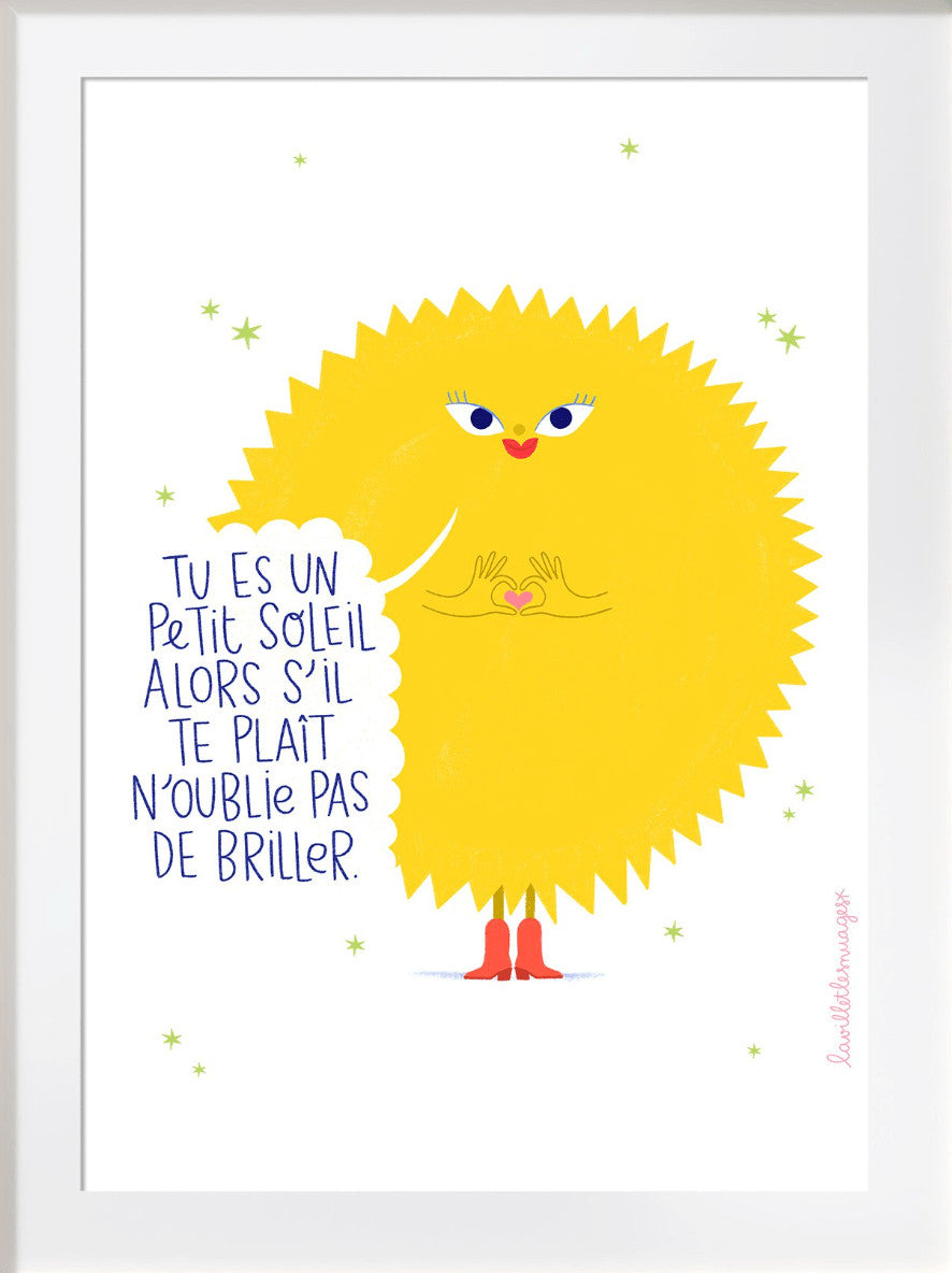 Carte simple Petit soleil — Lavilletlesnuages , Lyon