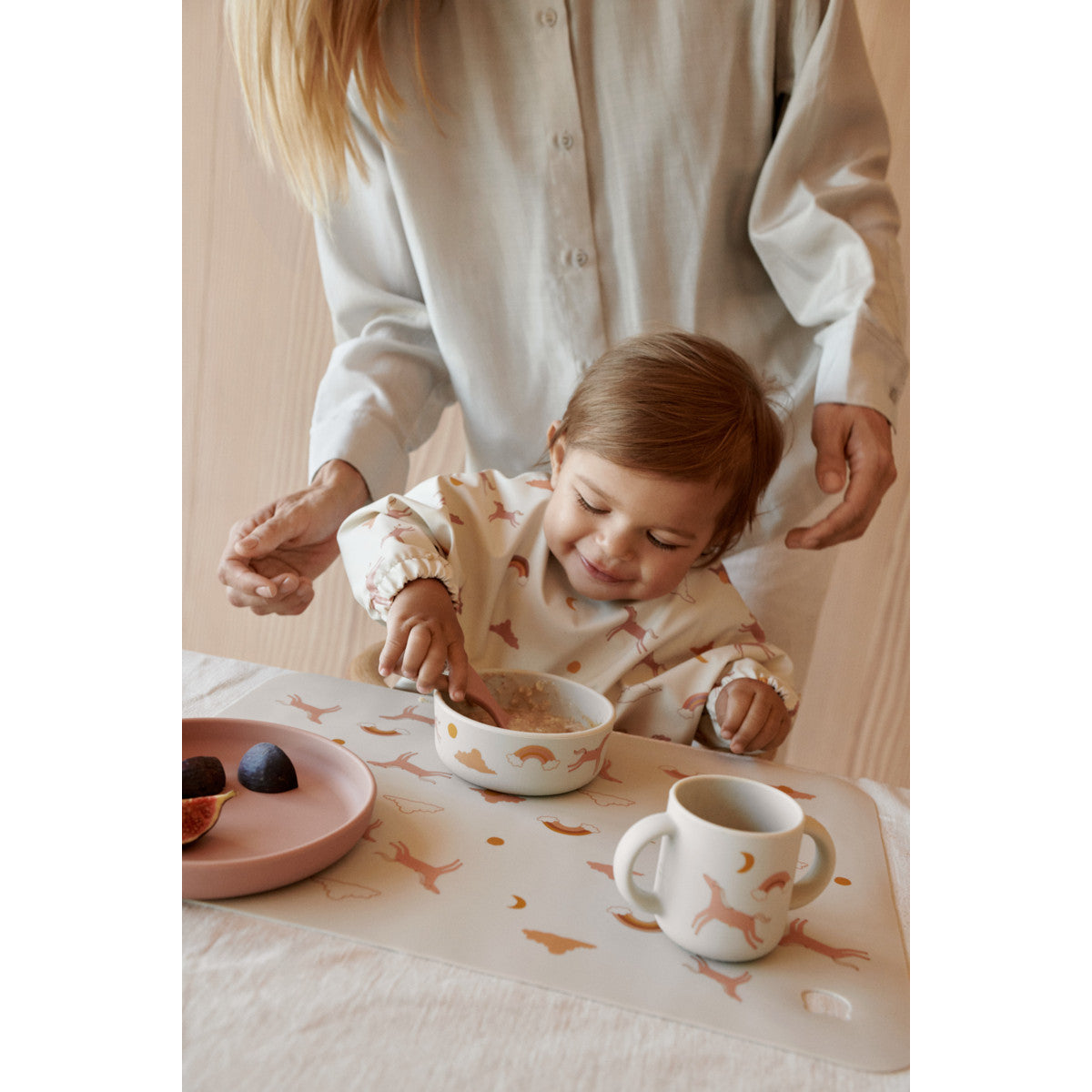 Bavoir/tablier à manches - Dream/ecru — Liewood , Lyon