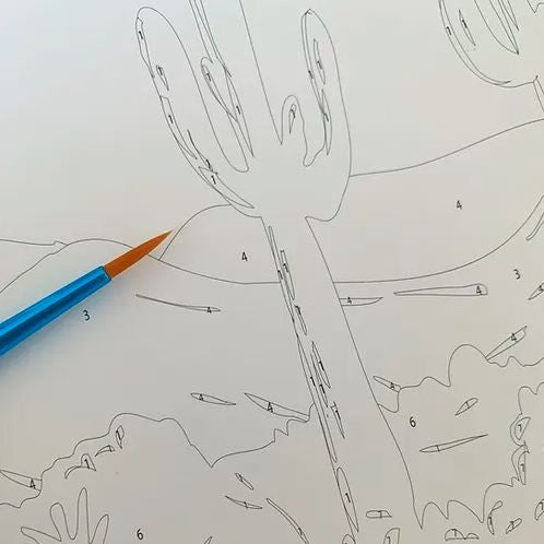 Kit de 2 peintures au numéro A4 - Désert rose — Salut Irène , Lyon