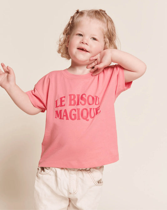 T-shirt Le bisou magique - Framboise - Taille 6 ans — Émoi émoi , Lyon