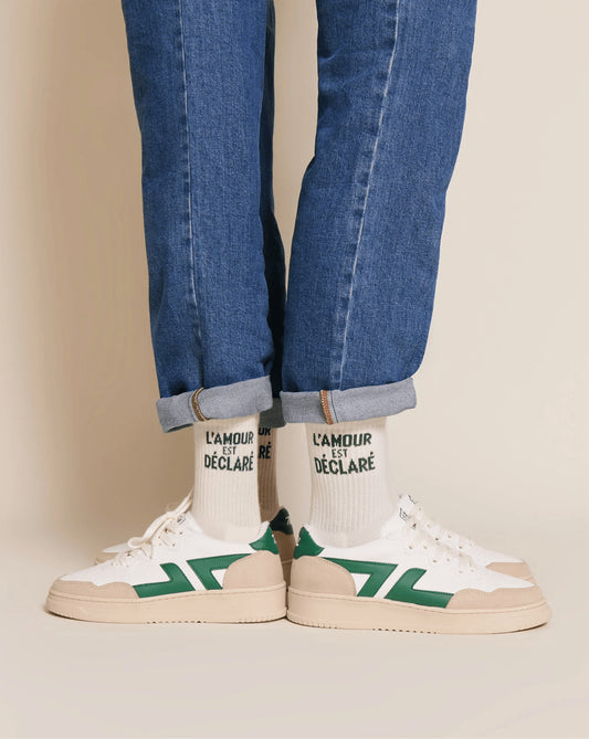 Chaussettes L'amour est déclaré - Crème - Taille 42/46 — Émoi émoi , Lyon