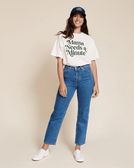 T-shirt Mama needs a minute - Blanc - Taille S — Émoi émoi , Lyon