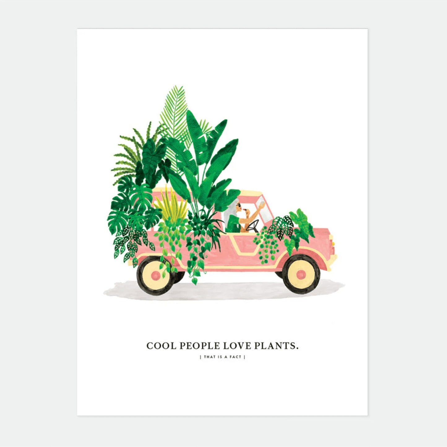 Affiche small - Mehari with plants — All the ways to say , Lyon