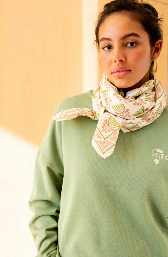 Big foulard Latika Tresse - Celery — Apaches collections , Lyon