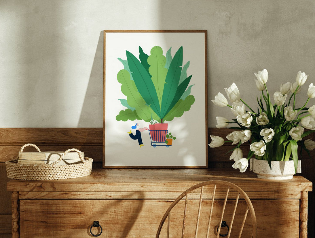 Affiche A4 - La jardinerie — Lavilletlesnuages , Lyon