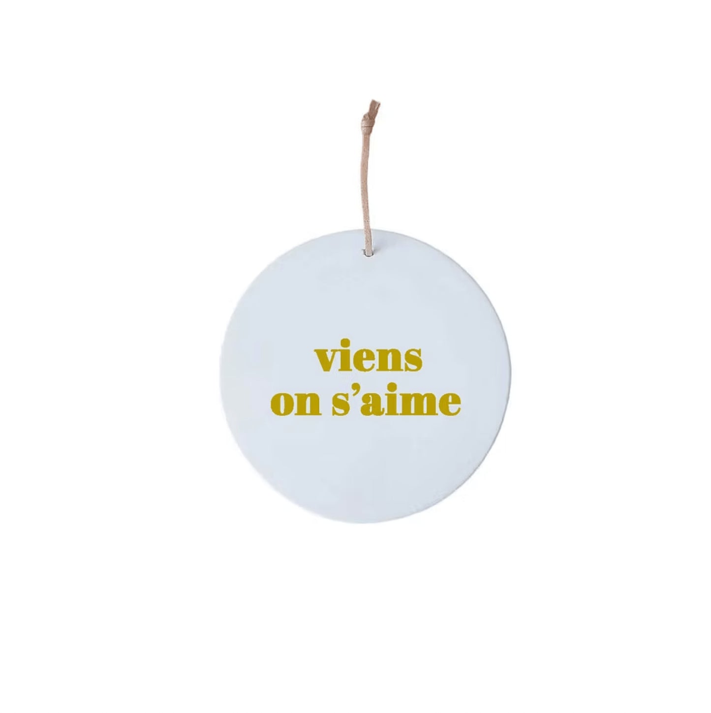 Petit médaillon Viens on s'aime - Doré — Poussière des rues , Lyon