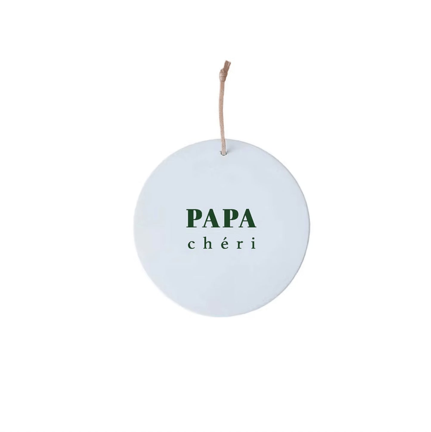 Petit médaillon Papa chéri - Vert — Poussière des rues , Lyon