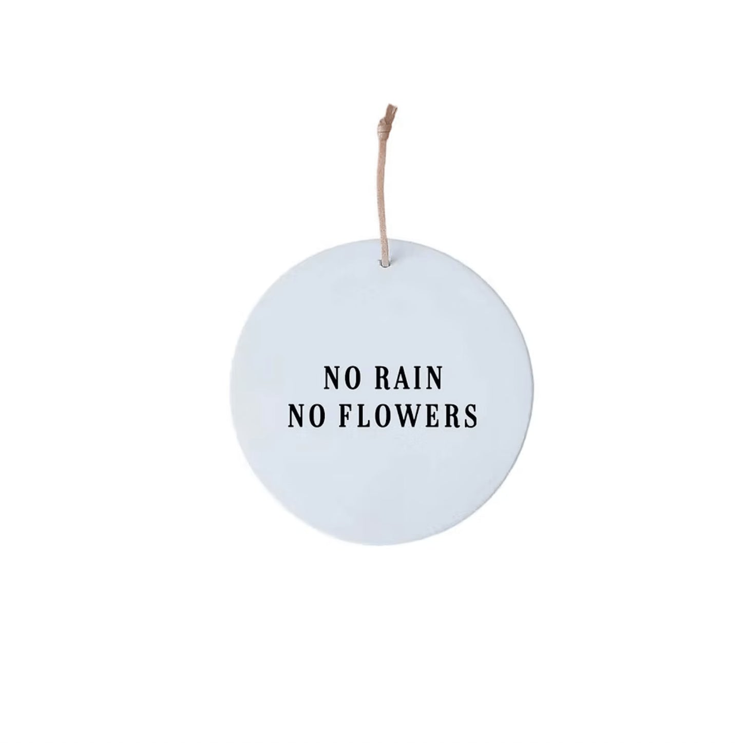 Petit médaillon No rain no flowers - Noir — Poussière des rues , Lyon