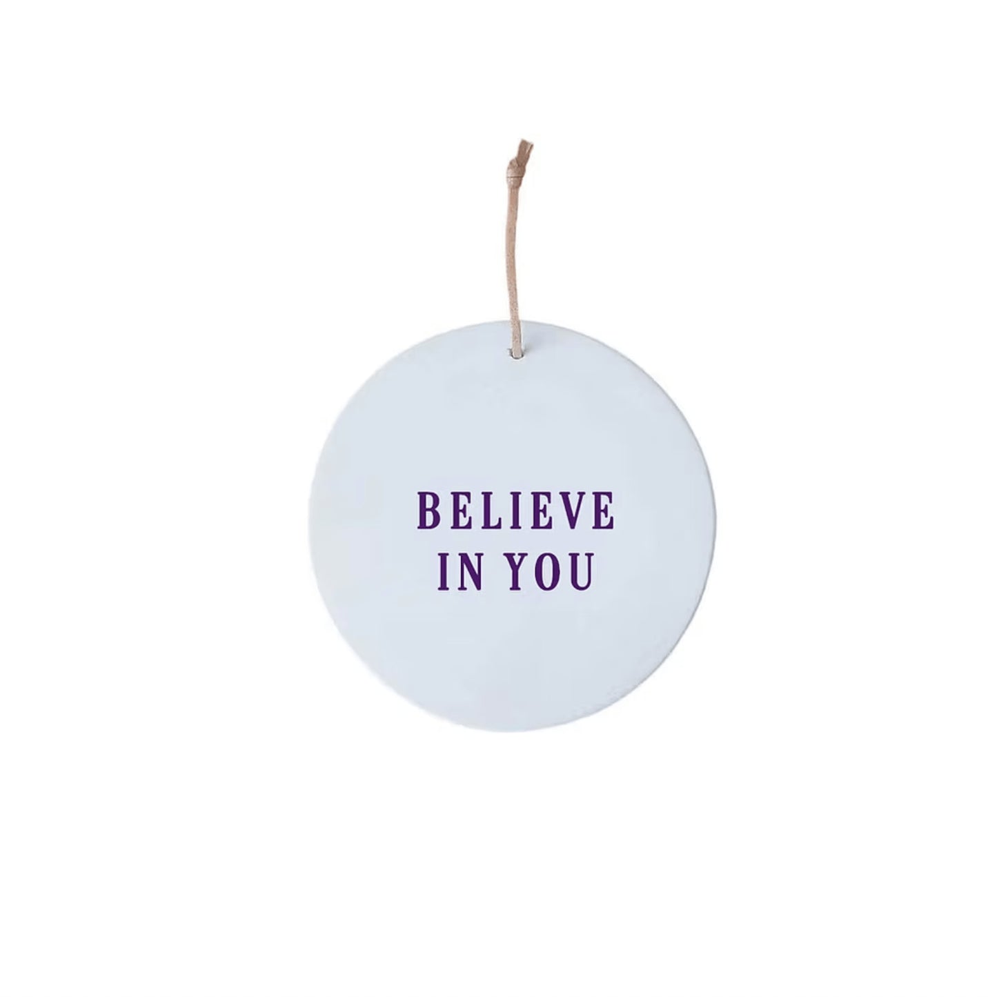 Petit médaillon Believe in you - Violet foncé — Poussière des rues , Lyon