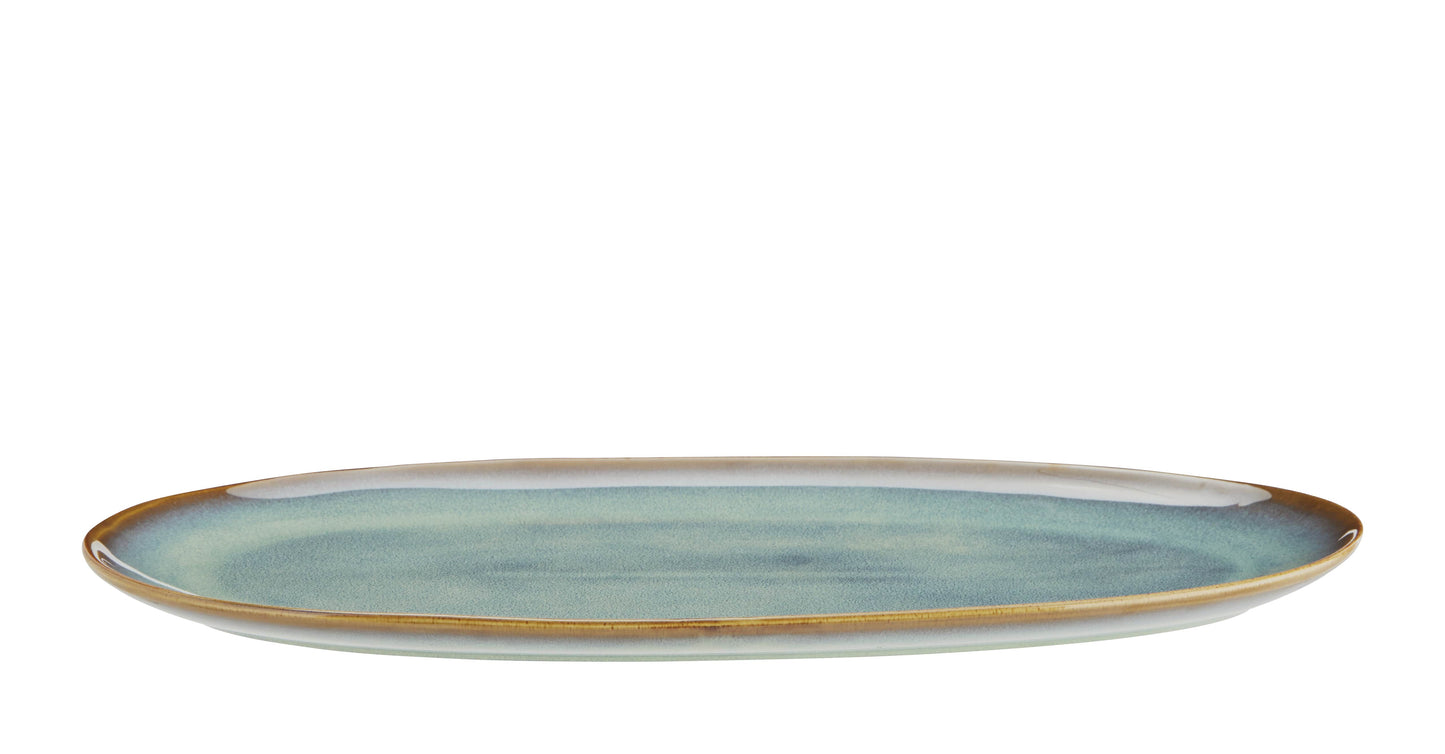 Assiette/plateau en grès - Green — Madam Stoltz , Lyon