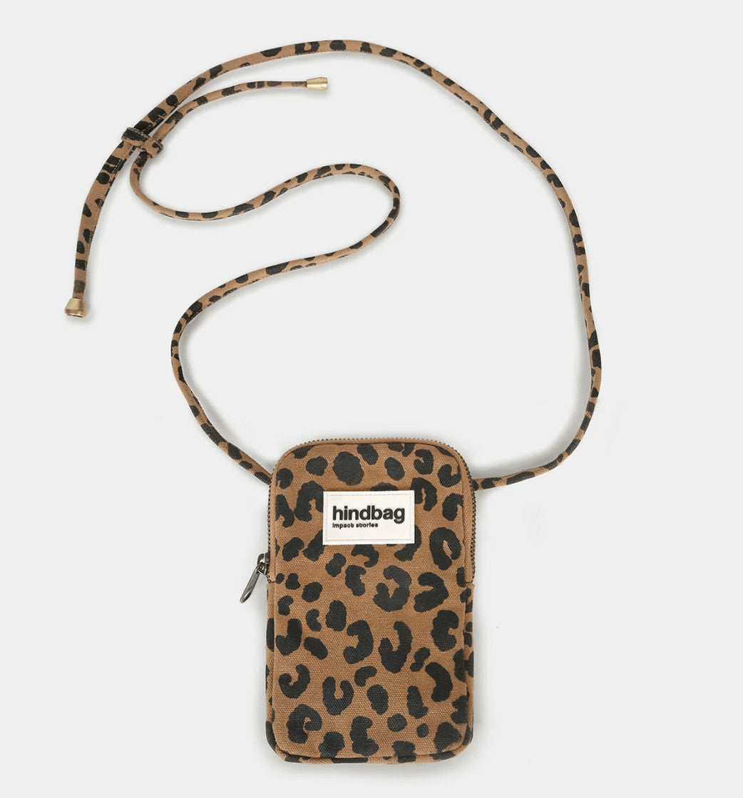 Pochette pour téléphone Bill - Léopard cannelle — Hindbag , Lyon