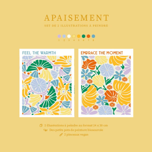 Kit de 2 peintures au numéro 24x30 - Apaisement — Salut Irène , Lyon