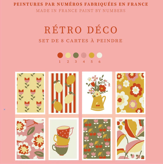 Kit de peinture au numéro 8 cartes - Rétro déco — Salut Irène , Lyon