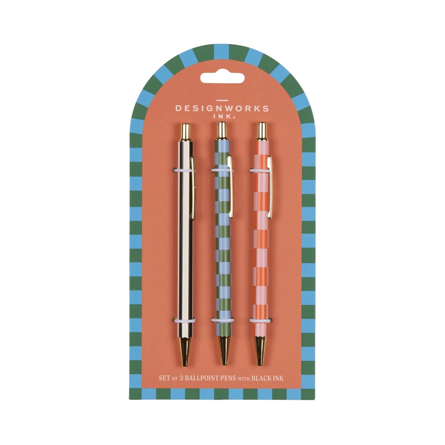 Set de 3 stylos A dopo - Stripes & checks — Designworks , Lyon