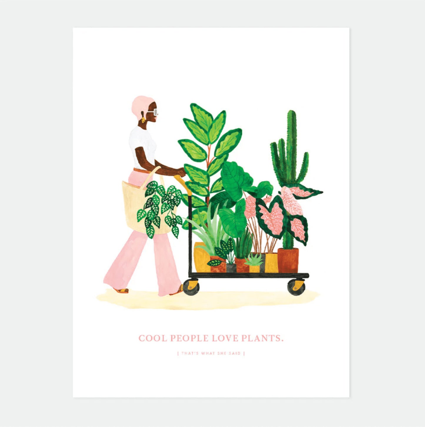 Affiche small - Girl buying plants — All the ways to say , Lyon