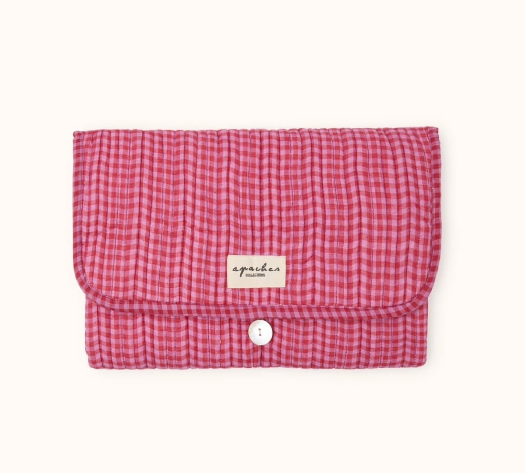 Matelas à langer Shilpan - Khadi fuchsia — Apaches collections , Lyon