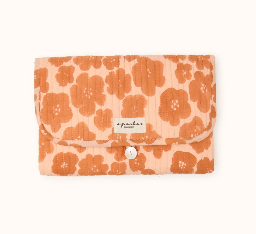 Matelas à langer Shilpan - Flora bold orange — Apaches collections , Lyon