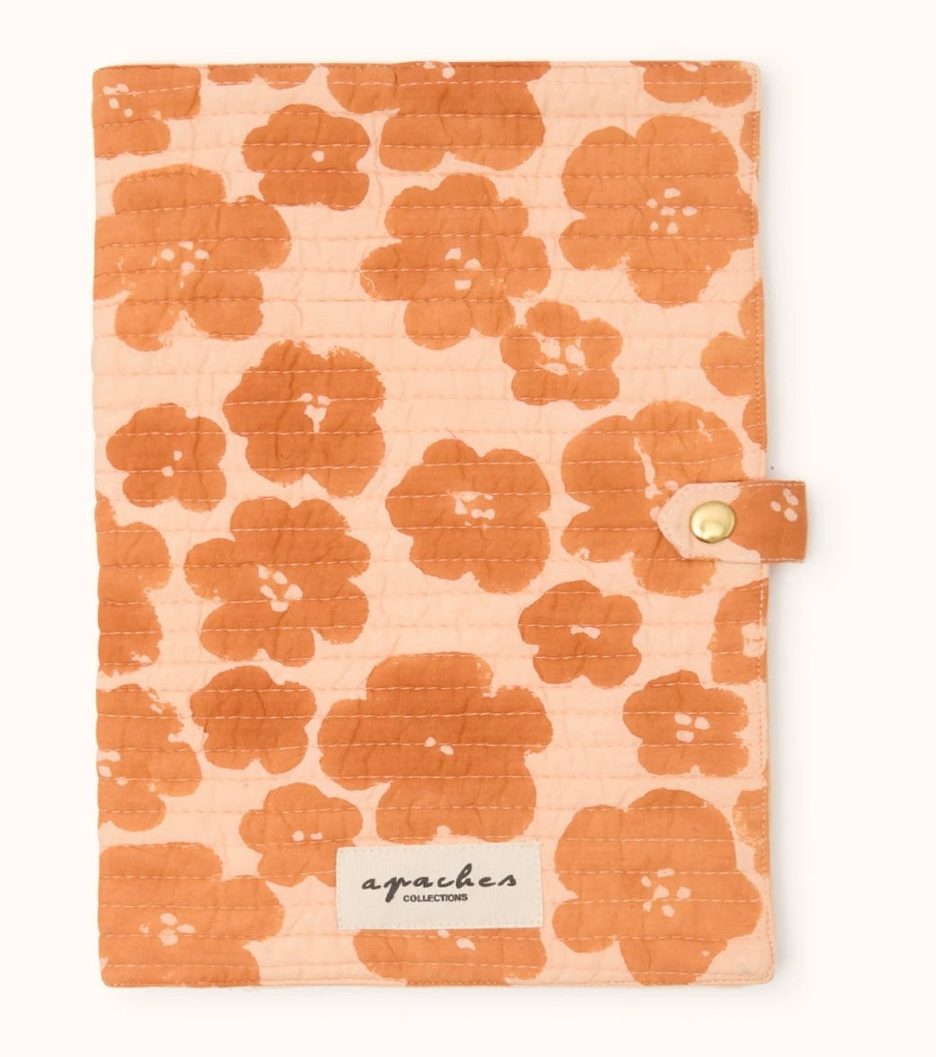 Protège carnet Bimale - Flora bold orange — Apaches collections , Lyon