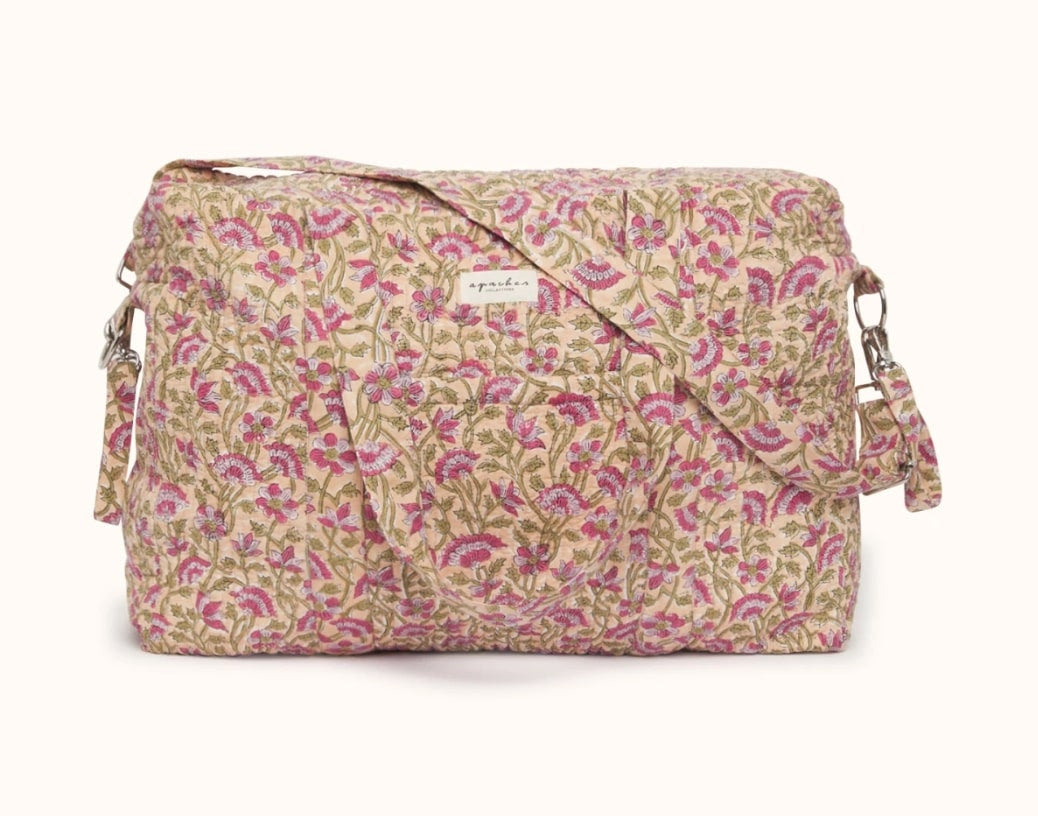 Sac à langer Thaila - Champêtre aubergine — Apaches collections , Lyon