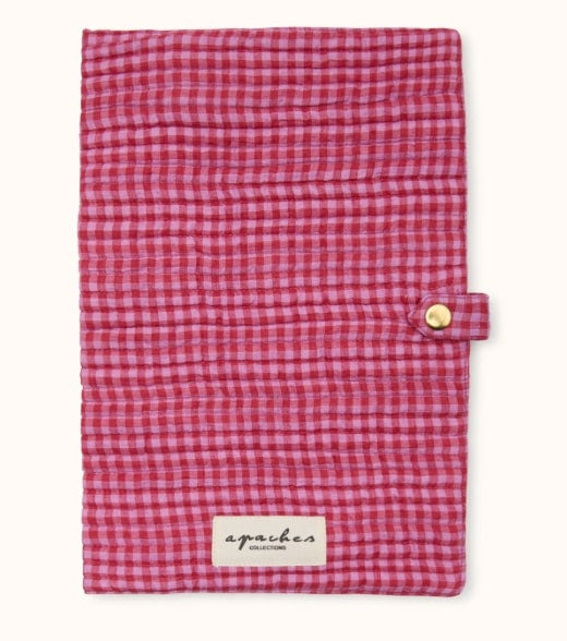 Protège carnet Bimale - Khadi fuchsia — Apaches collections , Lyon