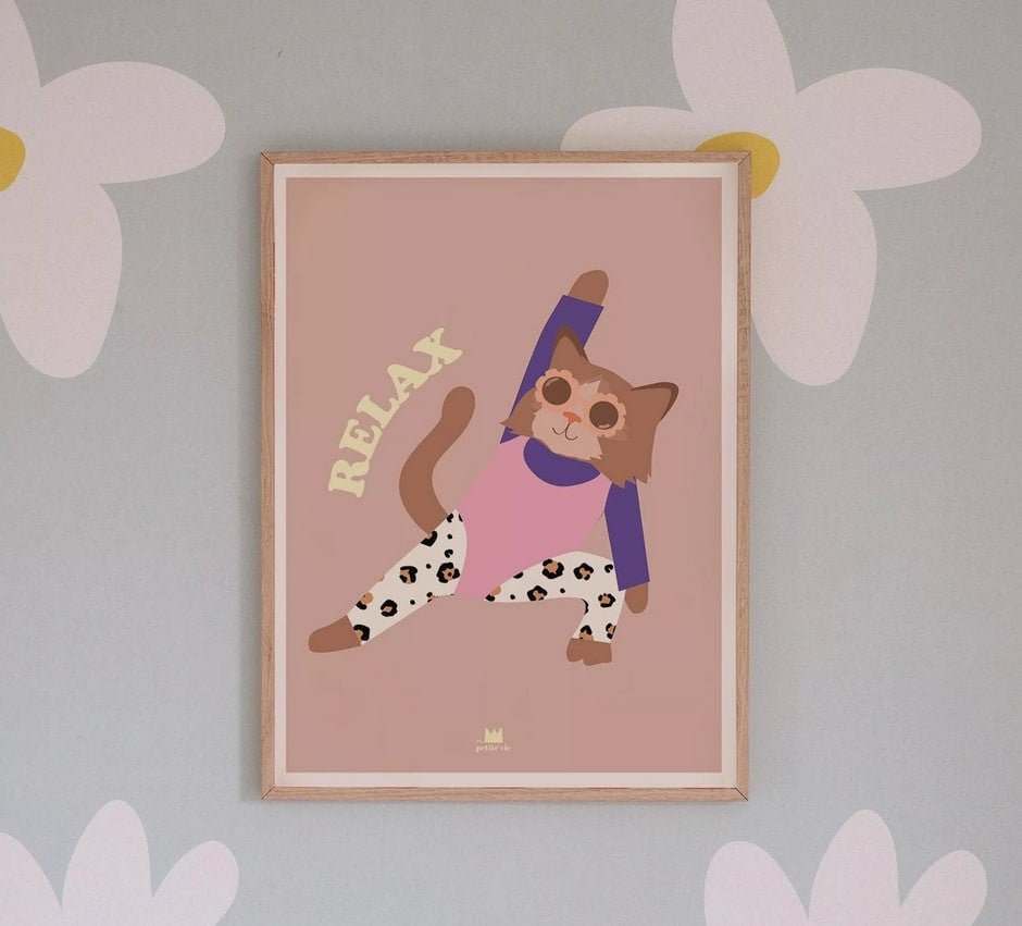 Affiche A3 - Chat aerobic — Ma petite vie , Lyon