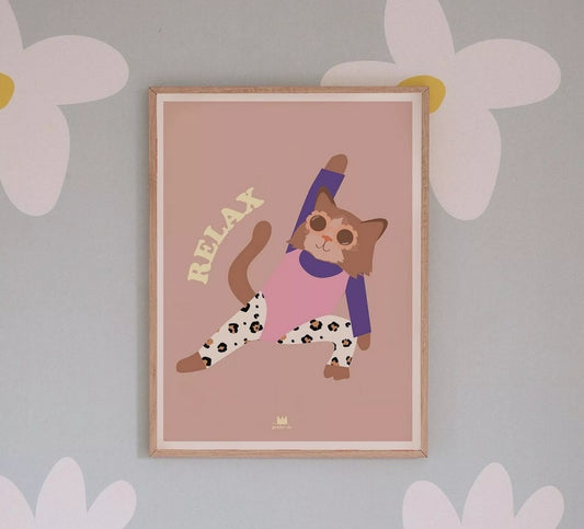 Affiche A3 - Chat aerobic — Ma petite vie , Lyon